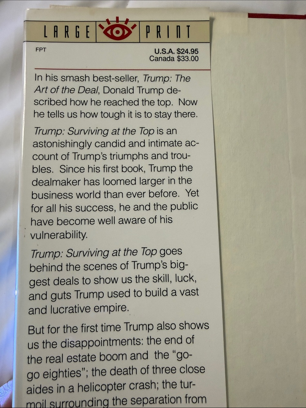 Donald J. Trump - Surviving at the Top And THE ART OF THE DEAL 2 books π - Picture 11 of 11